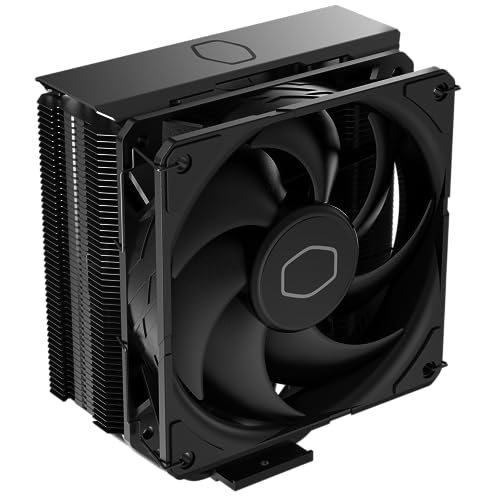 Cooler Master Hyper 212 Black CPU Air Cooler, SickleFlow 120 Edge Fan, Aluminum Top Cover, 4 Copper...