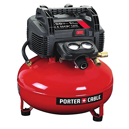 PORTER-CABLE Air Compressor, 6-Gallon, Pancake, Oil-Free (C2002)