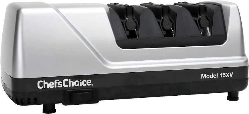 An electric knife sharpener