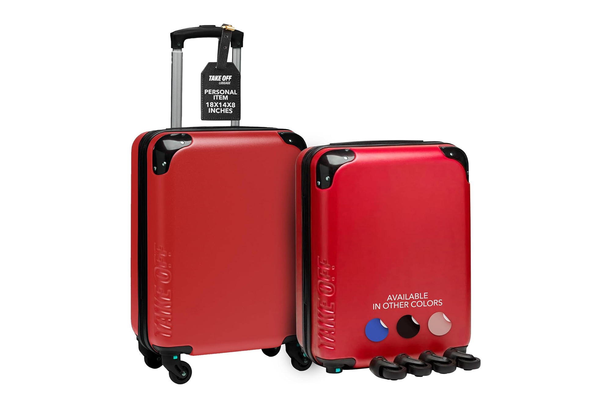 red luggage