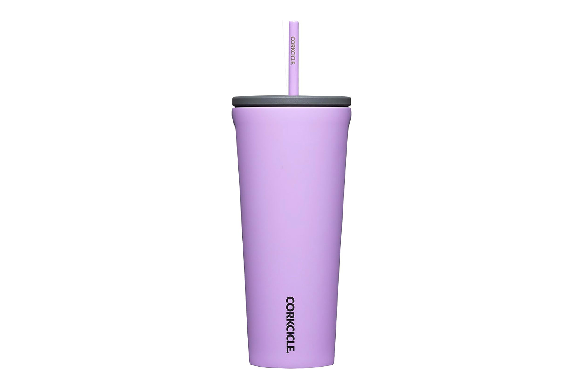 A purple tumbler