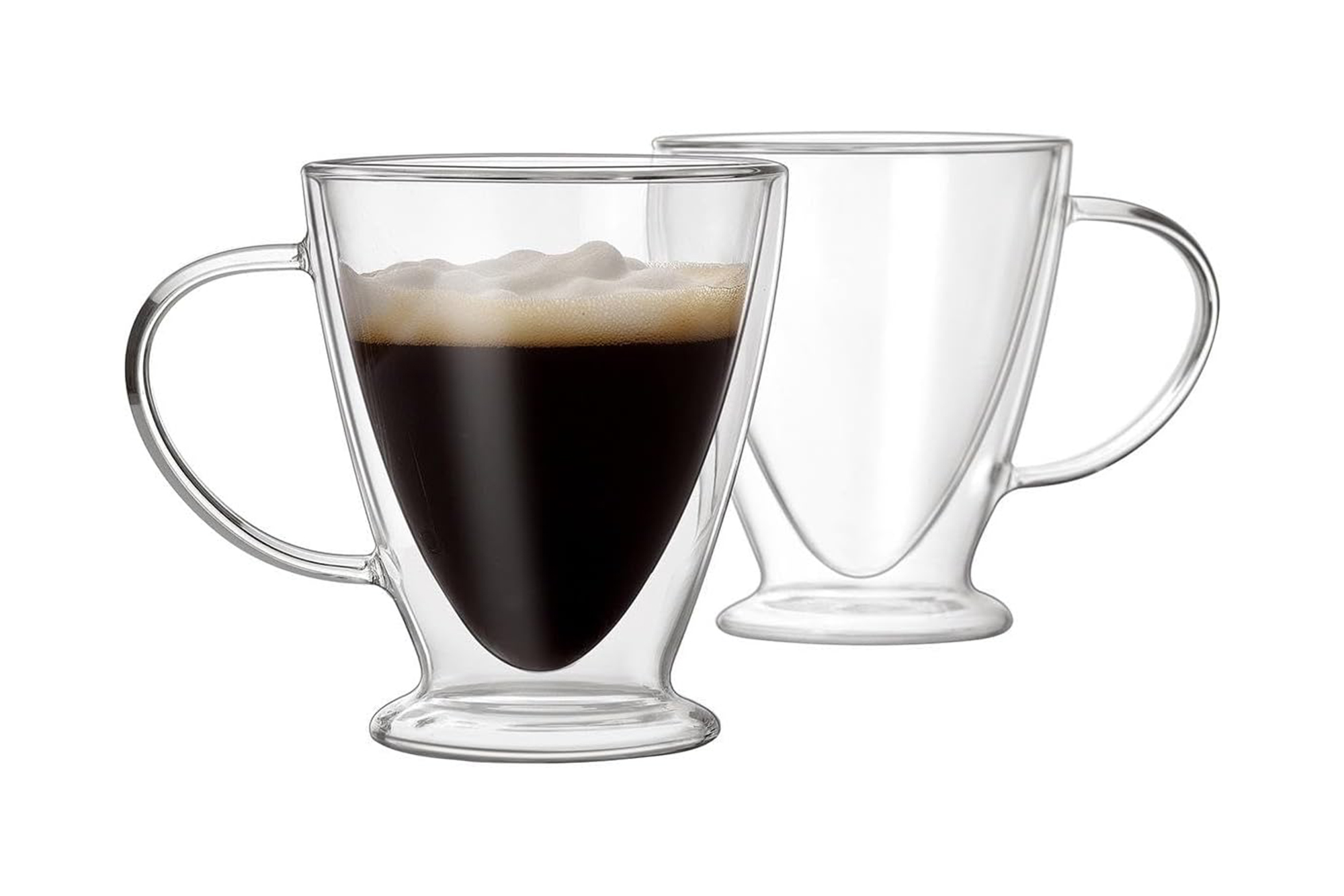 Glass wall coffee cups