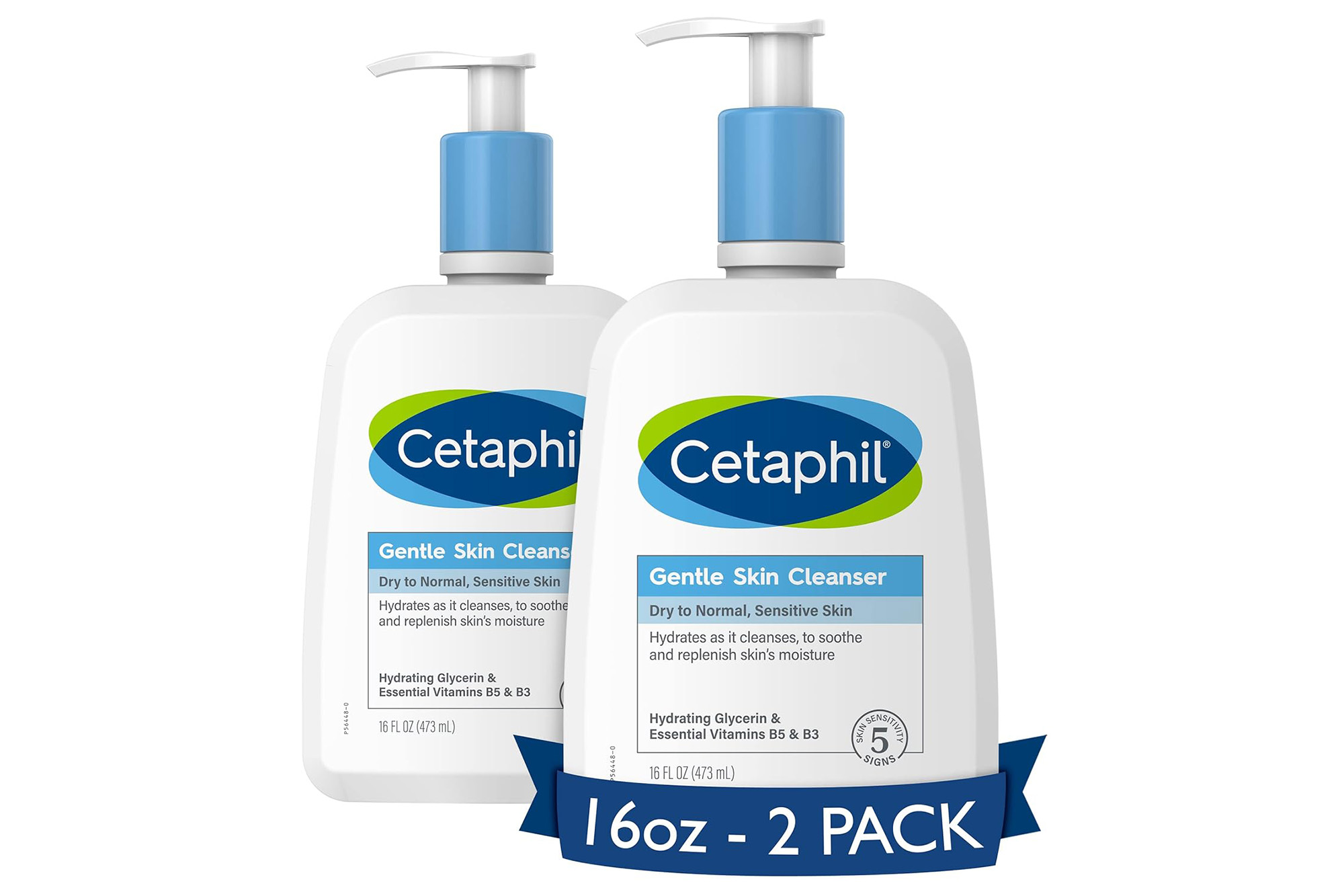 Two bottles of Cetaphil