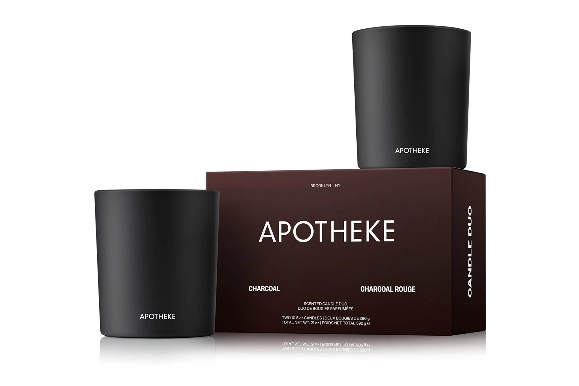 Bộ đôi nến thơm Apotheke Charcoal & Charcoal Rouge