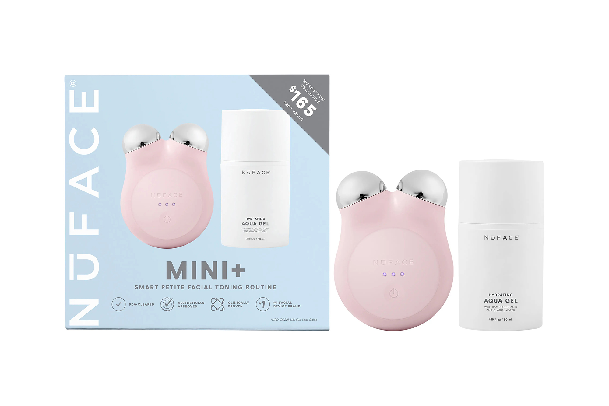 Bộ sản phẩm chăm sóc da mặt NuFace Mini+ Smart On-the-Go