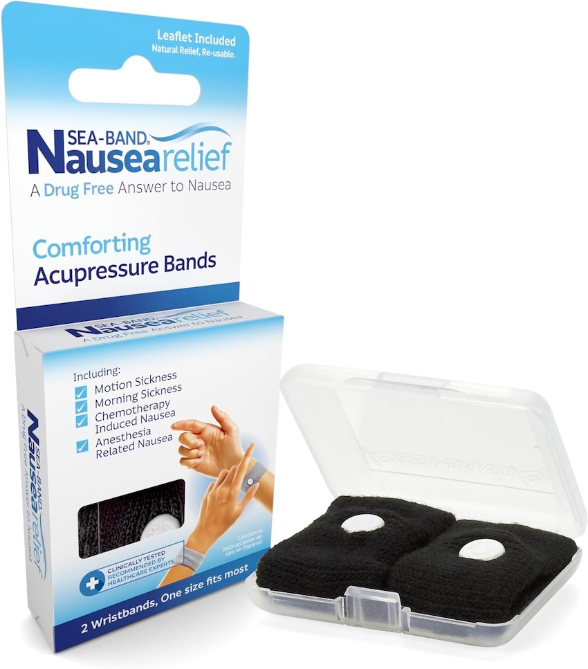 Sea-band anti-nausea bracelets