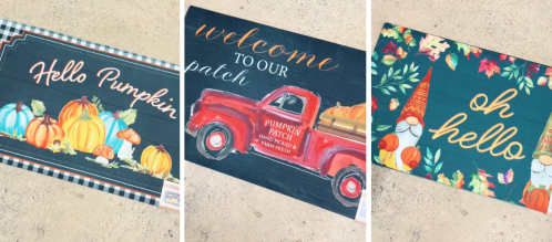 fall doormats at Dollar Tree