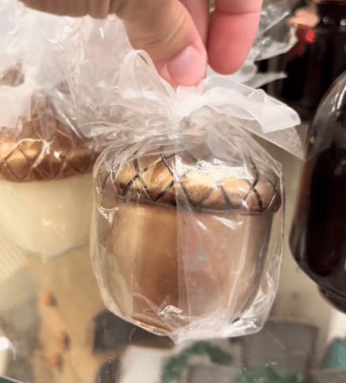 Acorn-shaped candles at Dollar Tree