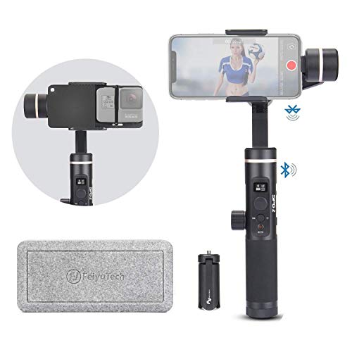 FeiyuTech Feiyu SPG 2 with Plate Kit, Splash-Proof 3 Axis Handheld Gimbal Stabilizer, Face Object...