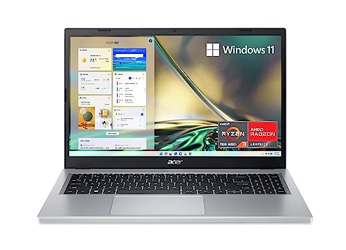 Acer Aspire 3 A315-24P-R7VH Slim Laptop | 15.6' Full HD IPS Display | AMD Ryzen 3 7320U Quad-Core...