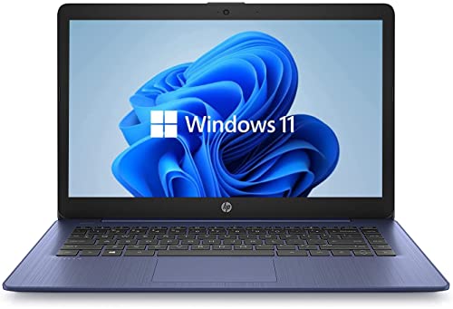 Newest HP 14' HD Laptop, Windows 11, Intel Celeron Dual-Core Processor Up to 2.60GHz, 4GB RAM, 64GB...