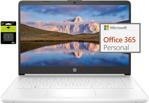 HP Newest 14' Ultral Light Laptop for Students and Business, Intel Quad-Core N4120, 16GB RAM, 128GB...