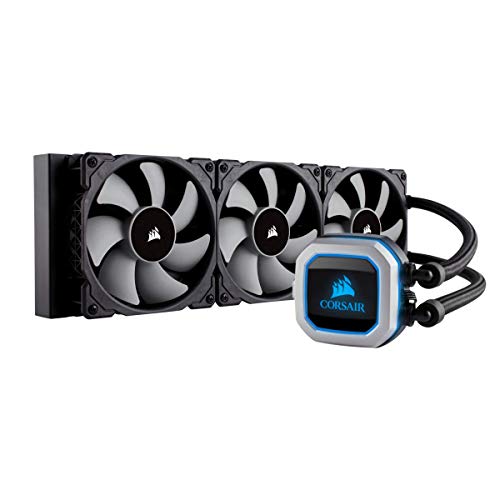 Corsair Hydro Series H150i PRO RGB AIO Liquid CPU Cooler,360mm,Triple ML120 PWM Fans, Intel 115x/2066, AMD AM4