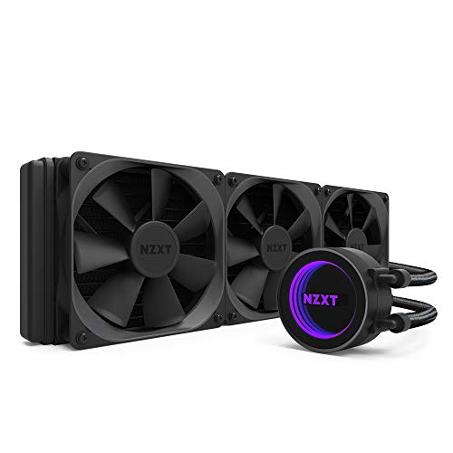 NZXT Kraken x72 360mm - AIO RGB CPU Liquid Cooler - CAM-Powered - Infinity Mirror Design - Performance Engineered Pump - Reinforced Extended Tubing - AER P120MM Radiator Fan (3 included) Black