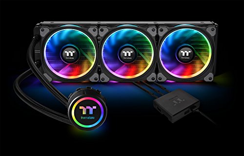 Thermaltake Floe Triple Riing RGB 360 TT Premium Edition PWM TR4 AM4 LGA2066 Ready AIO Liquid Cooling System 360mm CL-W158-PL12SW-A