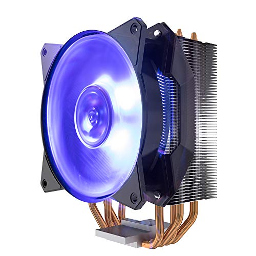 Cooler Master MasterAir MA410P RGB CPU Air Cooler, Aluminum Fins, MF120R RGB Lighting Fan, 4 Copper...