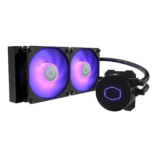 CoolerMaster MasterLiquid ML240L RGB V2, Close-Loop AIO CPU Liquid Cooler, Gen3 Dual Chamber Pump,...