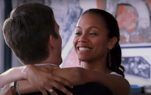 Ashton Kutcher and Zoe Saldana in Guess Who