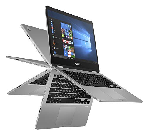 ASUS VivoBook Flip 14 Thin & Light 2-in-1 Laptop, 14” FHD Touchscreen, Intel Celeron Dual Core...