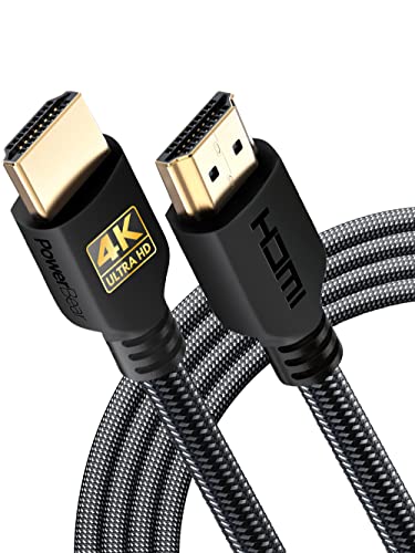 PowerBear 4K HDMI Cable 10 ft | High Speed Hdmi Cables, Braided Nylon & Gold Connectors, 4K @ 60Hz,...