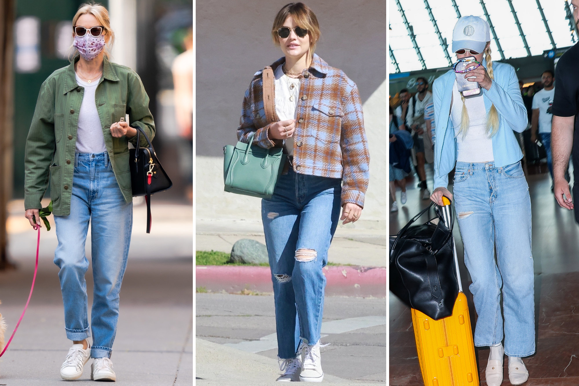 Naomi Watts, Lucy Hale và Gigi Hadid trong trang phục denim Ética 