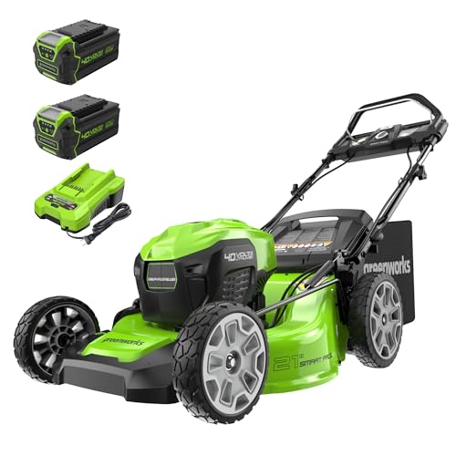 Greenworks 40V 21' Brushless Cordless (Smart Pace / Self-Propelled) Lawn Mower (75+ Compatible...