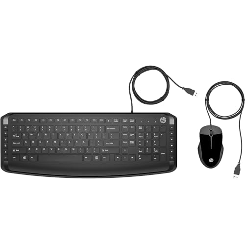 HP Pavilion Wired Keyboard and Mouse 200 (Black) - USB-A Plug-and-Play - Full-Sized Keyboard with...