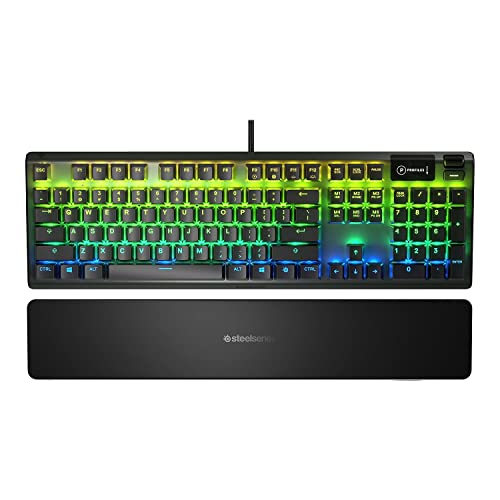 SteelSeries USB Apex 5 Hybrid Mechanical Gaming Keyboard – Per-Key RGB Illumination – Aircraft...