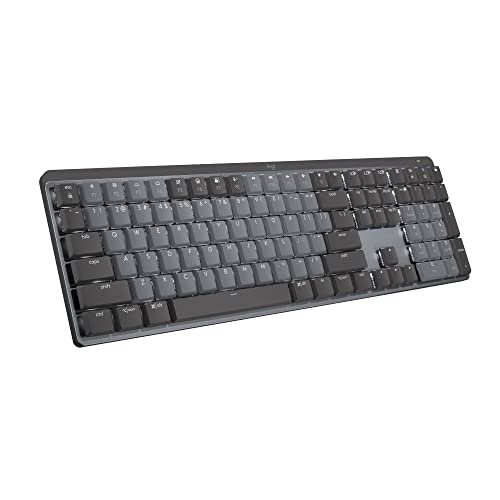 Logitech MX Mechanical Wireless Illuminated Performance Keyboard, Tactile Quiet Switches, Bluetooth,...