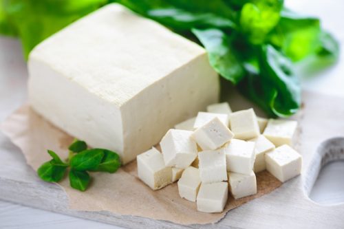 plain tofu on a table