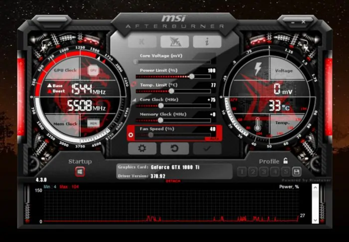 Phần mềm MSI Afterburner 