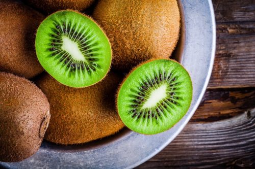 Bowl of fresh kiwis.