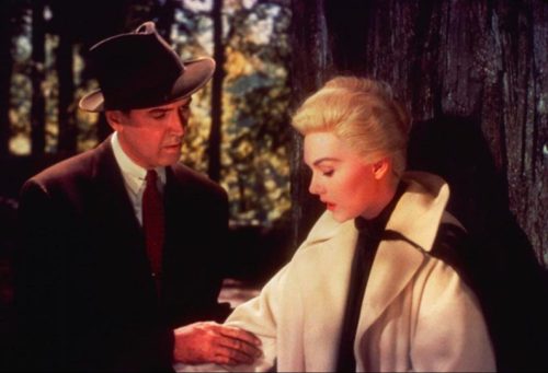 Jimmy Stewart and Kim Novak in Vertigo