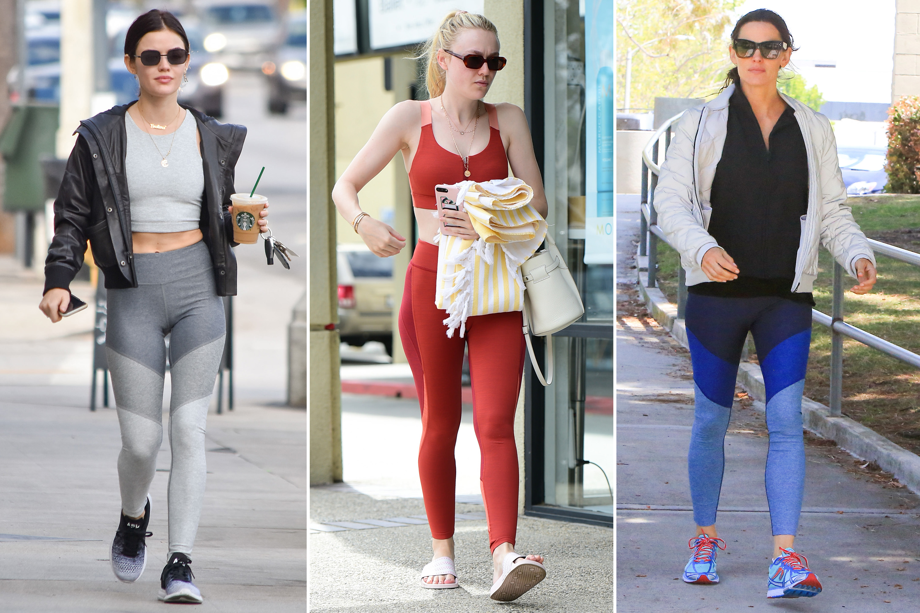 Lucy Hale, Dakota Fanning và Jennifer Garner trong quần legging Outdoor Voices