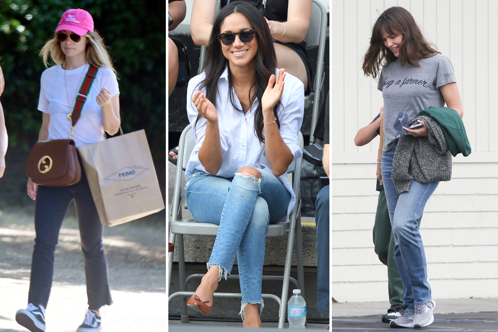 Olivia Wilde, Meghan Markle và Jennifer Garner đều mặc quần Mother jeans