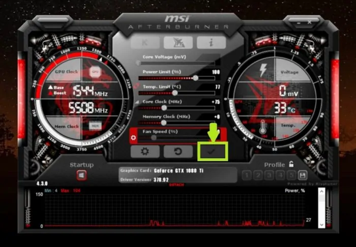 using MSI afterburner 5