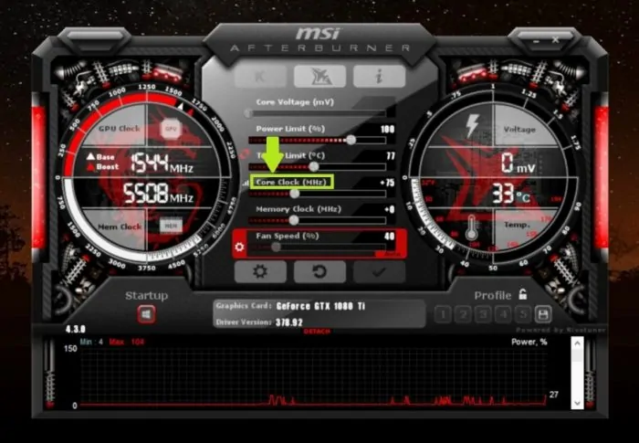 using MSI afterburner 4