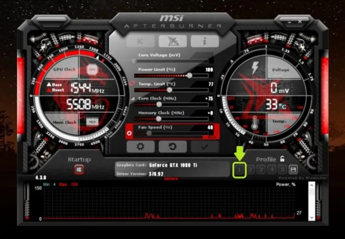 using MSI afterburner 6