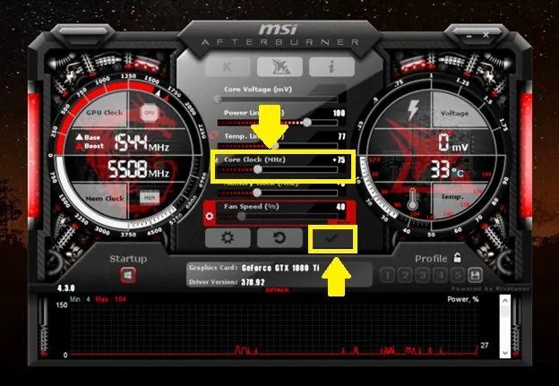 How to overclock the GPU 9