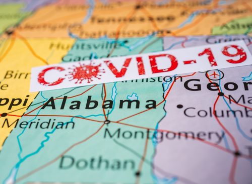 Alabama state Covid-19 Quarantine background