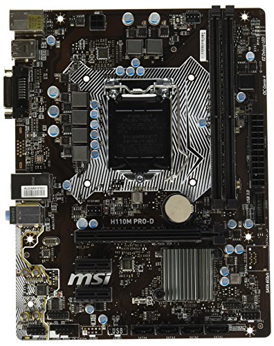 MSI Intel Skylake H110 LGA 1151 DDR4 USB 3.1 Micro ATX Motherboard (H110M Pro-D)