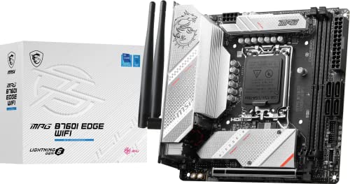 MSI MPG B760I Edge WiFi Gaming Motherboard (Supports 12th/13th/14th Gen Intel Processors, LGA 1700,...