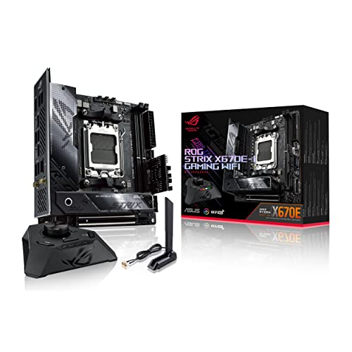 ASUS ROG Strix X670E-I Gaming WiFi AMD X670 AM5 Ryzen™ Desktop 9000 & 7000 Mini-ITX mITX...