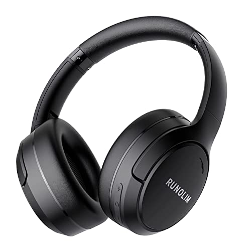 RUNOLIM Hybrid Active Noise Cancelling Headphones, Wireless Over Ear Bluetooth Headphones with...