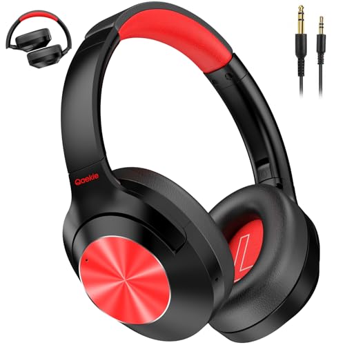 Qaekie Hybrid Active Noise Cancelling Headphones - 2024 Upgraded Wireless Over Ear Bluetooth...