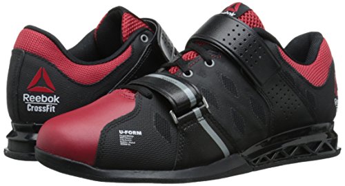 Reebok Men's R Crossfit Lifter Plus 2.0 Training Shoe, Black/Excellent Red/Flat Grey, 11 M US