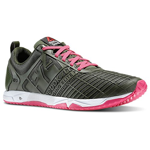 Reebok Mens Crossfit Sprint Tr Training Shoes in Primal Green/Pink Fusion/White/Steel Size 9.5