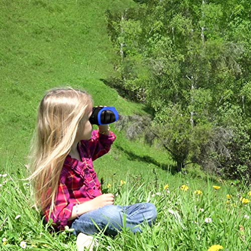 Luwint 8 X 21 Binoculars for Kids, Mini Compact and Image Stabilized Educational Science Toys Gifts for Boys Girls Ages 3-12 Years Old (Blue)