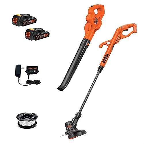 BLACK+DECKER 20V MAX* POWERCONNECT 10 in. 2in1 Cordless String Trimmer/Edger + Sweeper Combo Kit...