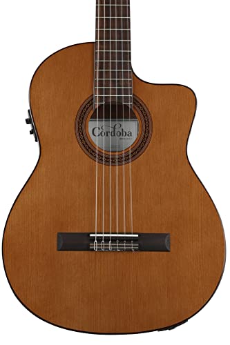 Cordoba C5-CET CD Thin Body Cutaway Classical Acoustic-Electric Nylon String Guitar, Iberia Series